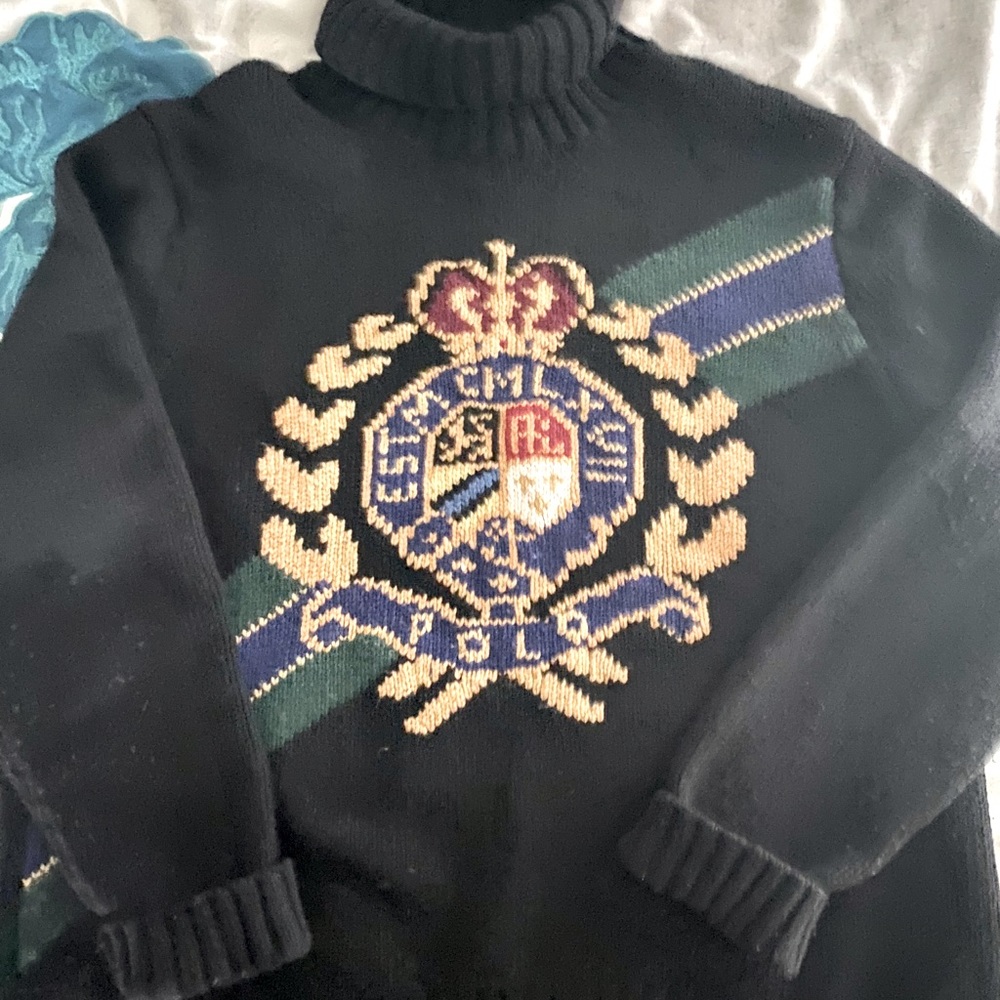 Polo crown knitted Tuttle neck sweater 2XL